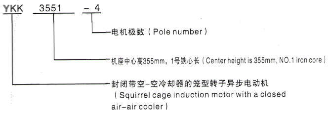 YKK系列(H355-1000)高压ZZJ-810三相异步电机西安泰富西玛电机型号说明